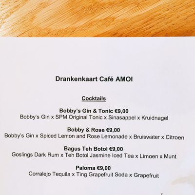 Menu photo 5 Café Amoi Amsterdam, NH
