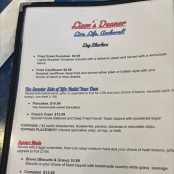 Liam's Deaner Brunch Bistro - Menu - Breakfast & Brunch Near Me - Suffolk, Virginia