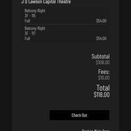 $118 for 2 balcony tickets on venue site. $118 for 2 balcony tickets on venue site.