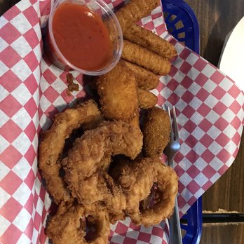 The Fish Spot - Pick 3 app. Cream cheese stuffed jalapeños. Onion rings. Cheese sticks. - Seafood Near Me - Texas City, Texas The Fish Spot - Pick 3 app. Cream cheese stuffed jalapeños. Onion rings. Cheese sticks. - Seafood Near Me - Texas City, Texas