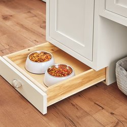 Hickory Cabinets - Toe kick drawer.