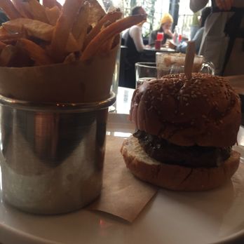 Evelina - Dry aged burger with fries - Italian Near Me - Brooklyn, New York