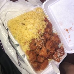 Jade House - Sesame Chicken with fried rice