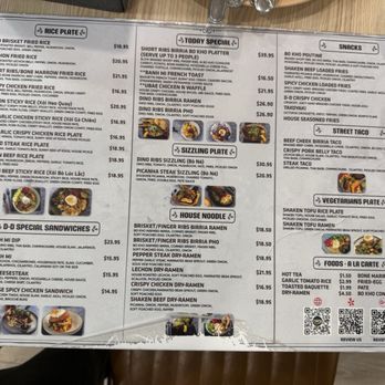 D-D Delight Restaurant - Not updated hand menu (vs updated QR menu except we didn't have a QR code plaque thing...) - Asian Fusion Near Me - San Jose, California D-D Delight Restaurant - Not updated hand menu (vs updated QR menu except we didn't have a QR code plaque thing...) - Asian Fusion Near Me - San Jose, California