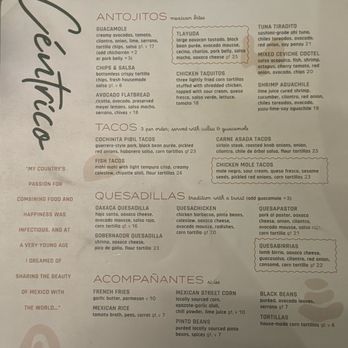 Centrico - Menu... - Mexican Near Me - Anaheim, California