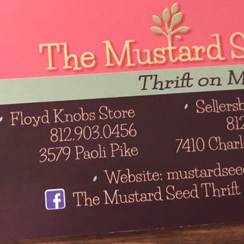 The Mustard Seed - Business card - Thrift Stores Near Me - Sellersburg, Indiana The Mustard Seed - Business card - Thrift Stores Near Me - Sellersburg, Indiana