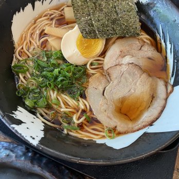 Ramen Manichi - "Wafu" shoyu. Comes with chashu, ajitamago, nori, menma, and green onion. - Ramen Near Me - Honolulu, Hawaii