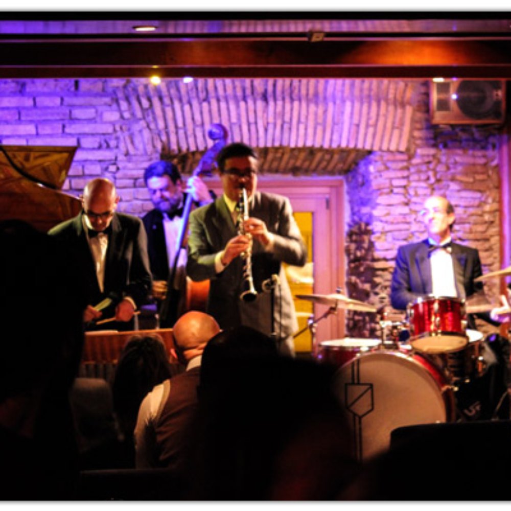Jazz upstairs, above the restaurant in a loft space