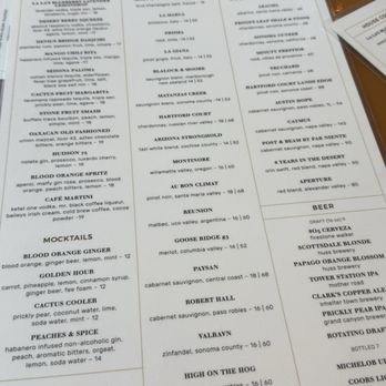 The Hudson - menu - Cocktail Bars Near Me - Sedona, Arizona The Hudson - menu - Cocktail Bars Near Me - Sedona, Arizona
