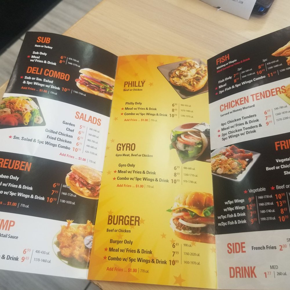 American Deli - a menu for a fast food restaurant - Chicken Wings Near Me - Phenix City, Alabama