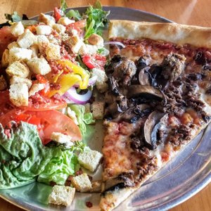 Photo of Sizzle Pie - Seattle, WA, United States. Rabbits Salad w/ Seasonal Mushroom &amp; Sausage Pizza