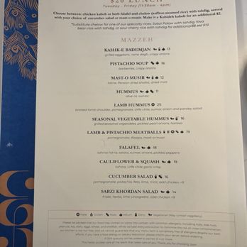 Joon - Lunch menu - Persian/Iranian Near Me - Vienna, Virginia