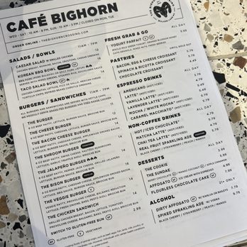 The Bighorn Crossing - Menu - Coffee & Tea Near Me - Walker Lake, Nevada The Bighorn Crossing - Menu - Coffee & Tea Near Me - Walker Lake, Nevada