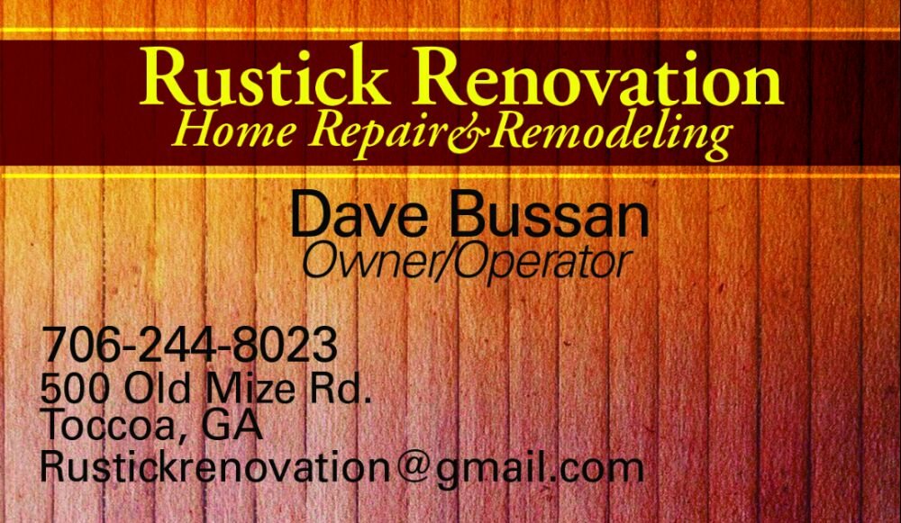 RUSTICK RENOVATION 500 Old Mize Rd, Toccoa, General