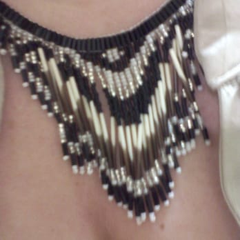 Charlotte Jensen Native Arts Market - Alaska Native handicraft- one of a kind porcupine quill tiered necklace - Arts & Crafts Near Me - Anchorage, Alaska