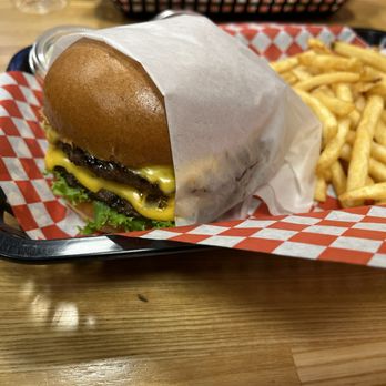 Fred's Burger - Double cheeseburger combo. - Burgers Near Me - Fairfield, California