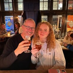 De Kaasbar - Enjoying some of the beer from the local Stadsbrouwerij Maastricht.