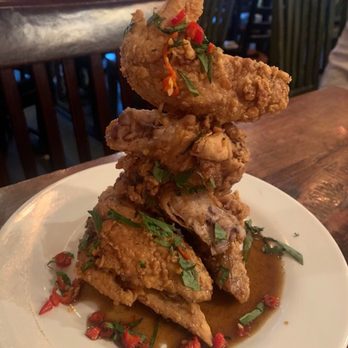 Nue - Chengdu Spicy Jumbo Chicken Wings - Tapas/Small Plates Near Me - Seattle, Washington Nue - Chengdu Spicy Jumbo Chicken Wings - Tapas/Small Plates Near Me - Seattle, Washington