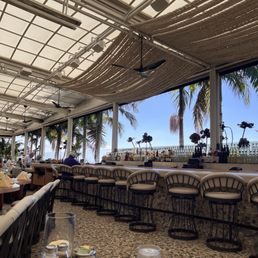Outdoor seating and bar Outdoor seating and bar