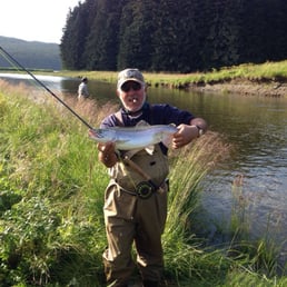 Salmon fishing on Green Creek, Alaska