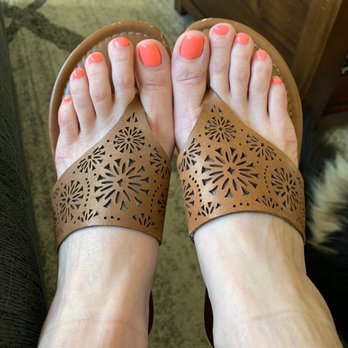 Sky Nails & Spa - On the rocks pedicure. Came with salt scrub, hot towels, hot stone massage $37. - Nail Salons Near Me - Dallas, Texas
