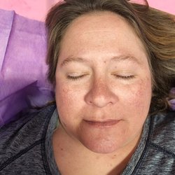 Karo Aesthetics & Ink - Before lip blush and lash enhancement