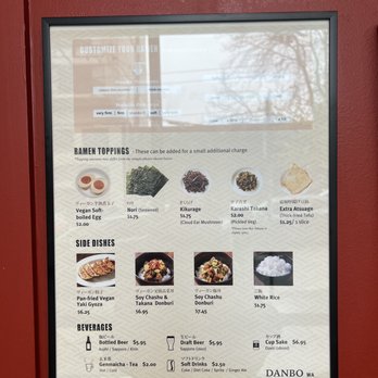Ramen Danbo - menu - Ramen Near Me - Seattle, Washington Ramen Danbo - menu - Ramen Near Me - Seattle, Washington