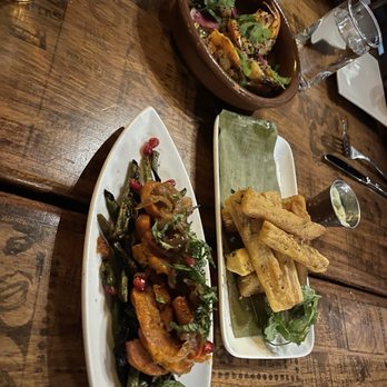Gustazo Cuban Kitchen & Bar - Cambridge - Squash salad, shrimp and yucca fries - Cuban Near Me - Cambridge, Massachusetts
