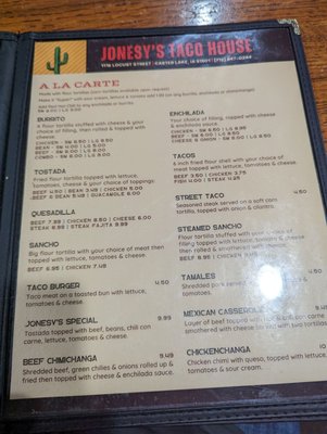 Menu photo 2 Jonesy's Taco House Carter Lake, IA Menu photo 2 Jonesy's Taco House Carter Lake, IA