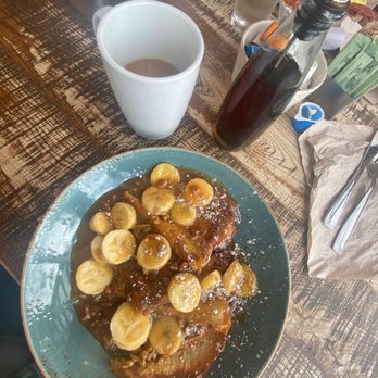 First Watch - Banana foster French toast, Premium Roasted Coffee & warm syrup - Breakfast & Brunch Near Me - Mesa, Arizona First Watch - Banana foster French toast, Premium Roasted Coffee & warm syrup - Breakfast & Brunch Near Me - Mesa, Arizona