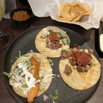 Tequila Jack's - Complimentary Chips & Salsa (Top) and Baja Fish & Asada Tacos (Bottom) - Bars Near Me - Long Beach, California Tequila Jack's - Complimentary Chips & Salsa (Top) and Baja Fish & Asada Tacos (Bottom) - Bars Near Me - Long Beach, California
