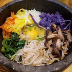 Bibimbap  - The classic  (with raw egg substituted for fried egg)