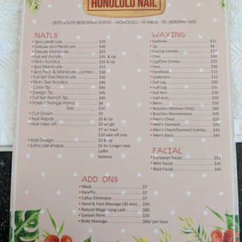 Honolulu Nail Salon - The services and prices available - Nail Salons Near Me - Honolulu, Hawaii Honolulu Nail Salon - The services and prices available - Nail Salons Near Me - Honolulu, Hawaii