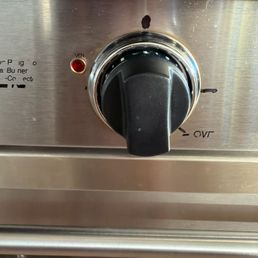 Knob for kitchen oven that had no markings and we had to draw it with a sharpie