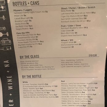 The Vesper - Alcohol menu (1/2) - Cocktail Bars Near Me - Rochester, New York