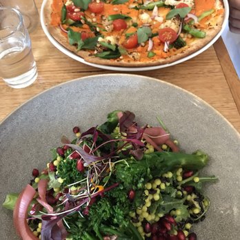 Aireys Pub - Vegan pizza and broccolini salad. - Australian Near Me - Aireys Inlet, VIC Aireys Pub - Vegan pizza and broccolini salad. - Australian Near Me - Aireys Inlet, VIC