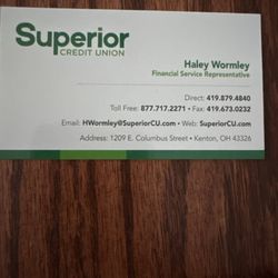 Superior Credit Union - E Kibby St - Haley Wormley Finacial Service Rep.