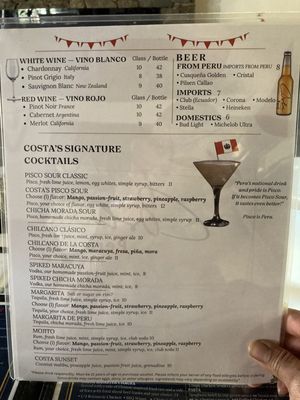 Menu photo 1 Costa Peru Milford, CT
