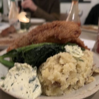 Bellflower - Fried catfish with addictive mashed potatoes - New American Near Me - Ypsilanti, Michigan