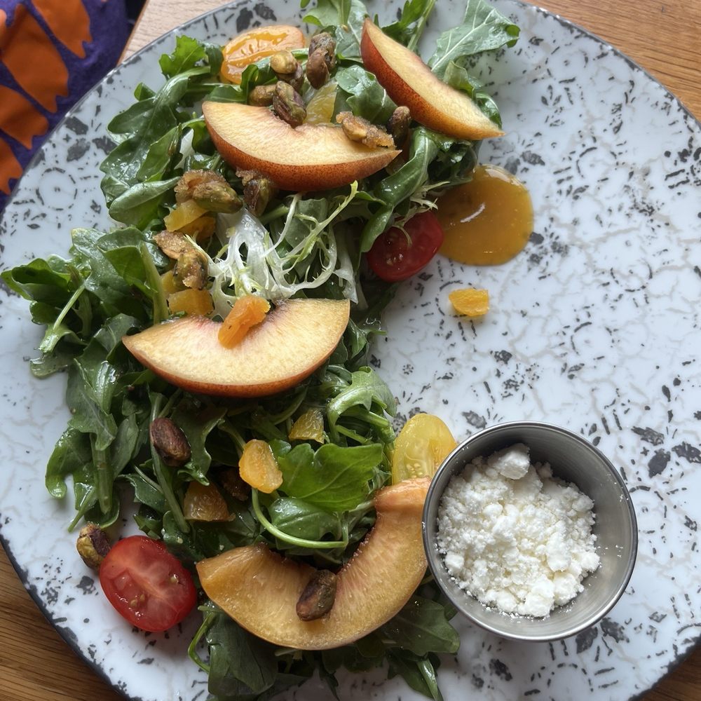Bigfire - Seasonal stone fruit salad with peaches, apricots - American Near Me - Orlando, Florida Bigfire - Seasonal stone fruit salad with peaches, apricots - American Near Me - Orlando, Florida