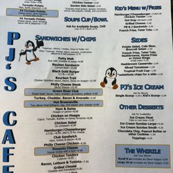 PJs Cafe - Menu