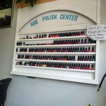 Expo Nails - Two walls of standard polish choices - Nail Salons Near Me - Springfield, Missouri