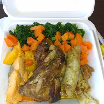 Gourmet Lunch - Alittle bit of everything. Baked Salmon, Chicken Stew, Veggies and Boiled Plantains for the Soul!!! Quality Latin Caribbean Food. - Restaurants Near Me - Newark, New Jersey Gourmet Lunch - Alittle bit of everything. Baked Salmon, Chicken Stew, Veggies and Boiled Plantains for the Soul!!! Quality Latin Caribbean Food. - Restaurants Near Me - Newark, New Jersey