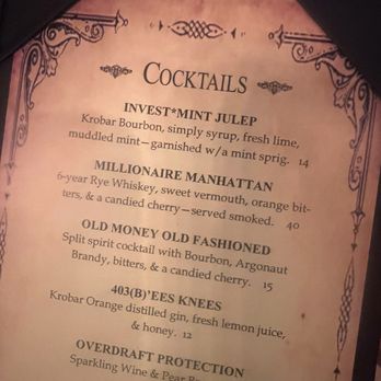 The Vault Restaurant - They have a $40 drink on their menu! Someone let me know how it is. - Cocktail Bars Near Me - Bakersfield, California