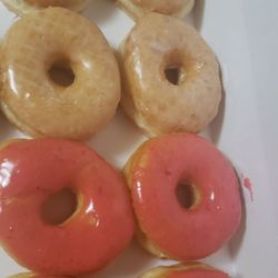 Best Donuts - Strawberry glazed and glazed doughnut