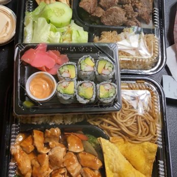 Hibachi Express - Chicken and steak bento boxes and a side of California rolls. $26 - Japanese Near Me - Rock Hill, South Carolina Hibachi Express - Chicken and steak bento boxes and a side of California rolls. $26 - Japanese Near Me - Rock Hill, South Carolina