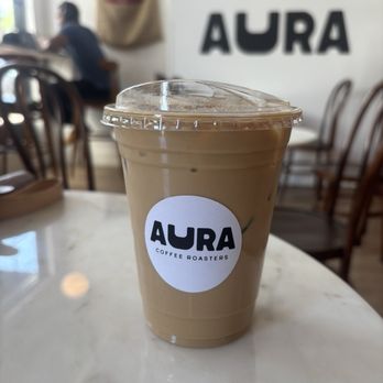 Aura Coffee Roasters - Regular Iced Latte - Extra Ice - Coffee & Tea Near Me - Cranford, New Jersey