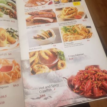 Shangeri La - Menu page with FJ noodles - Asian Fusion Near Me - Bronx, New York