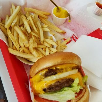 In-N-Out Burger - Double double cheeseburger w/ fries - Burgers Near Me - Burbank, California In-N-Out Burger - Double double cheeseburger w/ fries - Burgers Near Me - Burbank, California