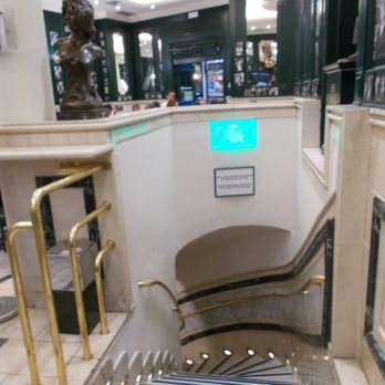 Chocolatería San Ginés - This goes downstairs to restrooms; it reminds me of the nearby Mallorquina - Chocolatiers & Shops Near Me - Madrid, M